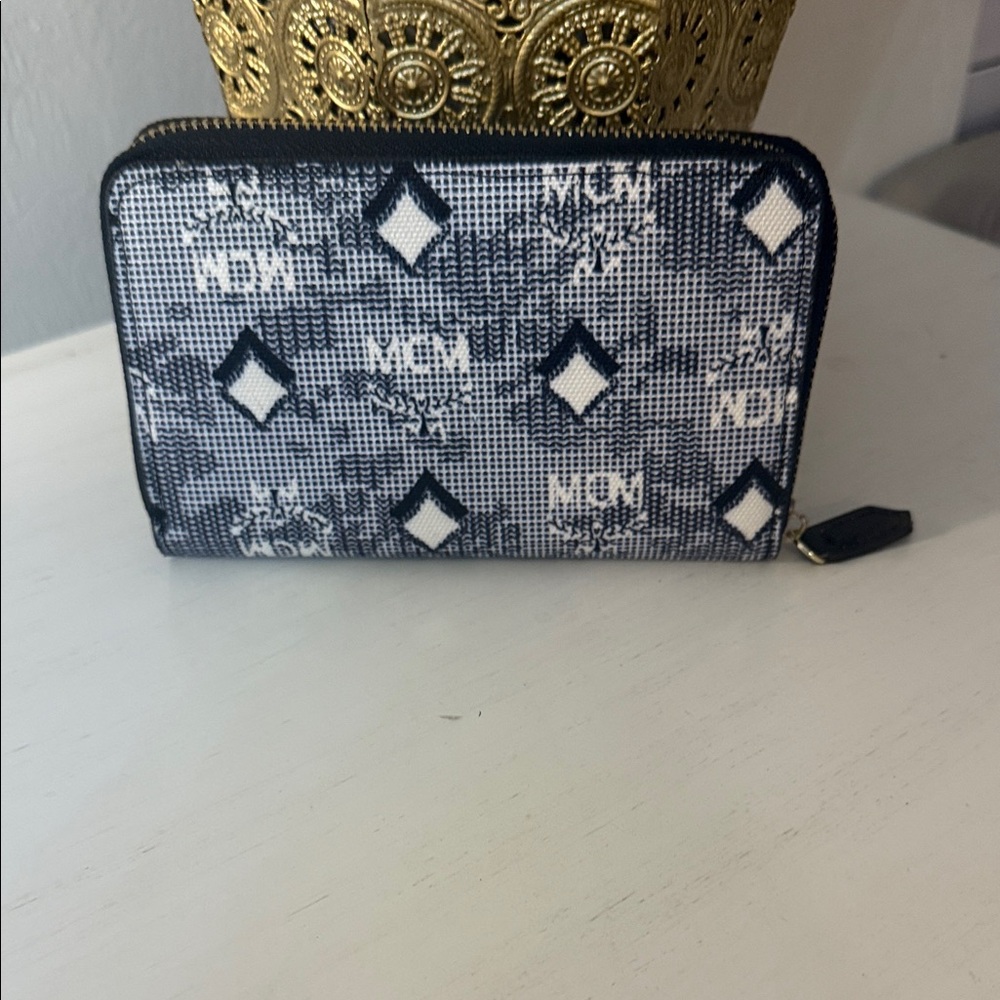 MCM inspired Monochrome Logo Wallet